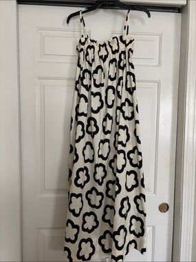 Tory Burch Black and Cream Floral Maxi Dress